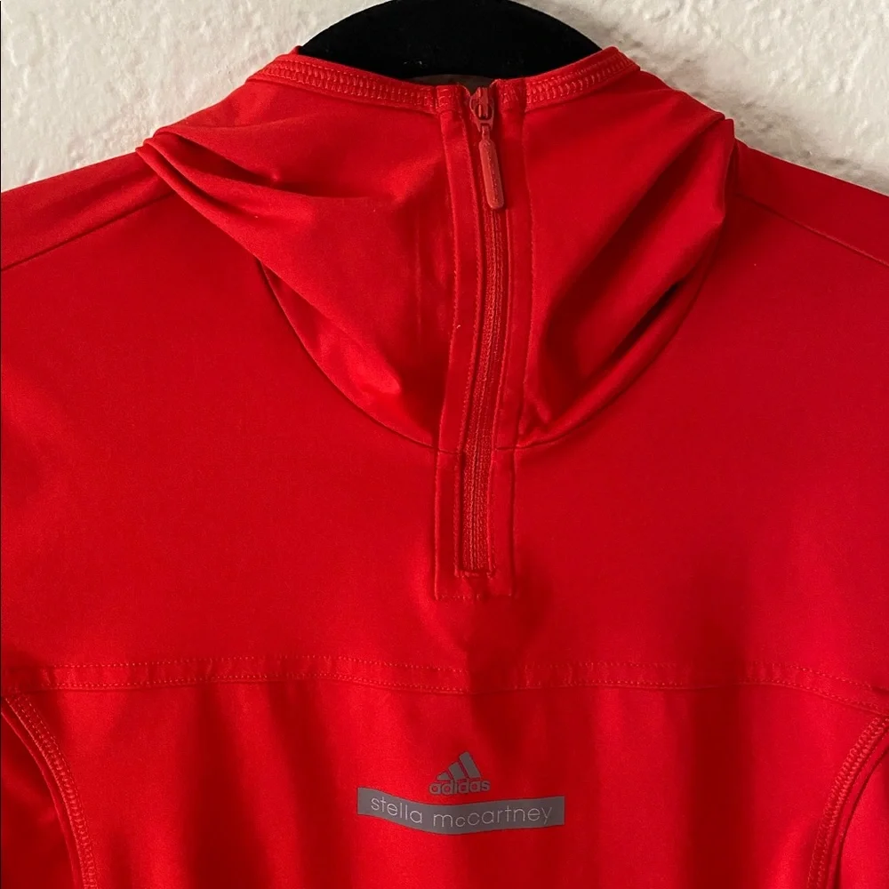 Adidas by Stella McCartney Red Activewear Top Logo Size M Orange Red Workout